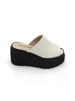 Sandalo pelle donna Janet & Janet Agata 3183 Bianco<Janet Sport Sale