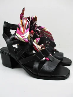 Sandalo pelle donna M09007 nero<Mjus Sale