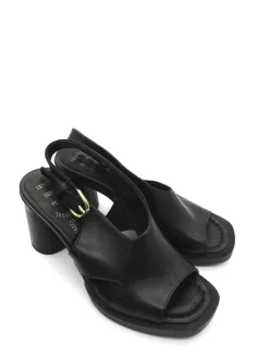 Sandalo pelle tacco donna Black - T57001 -<Mjus Outlet