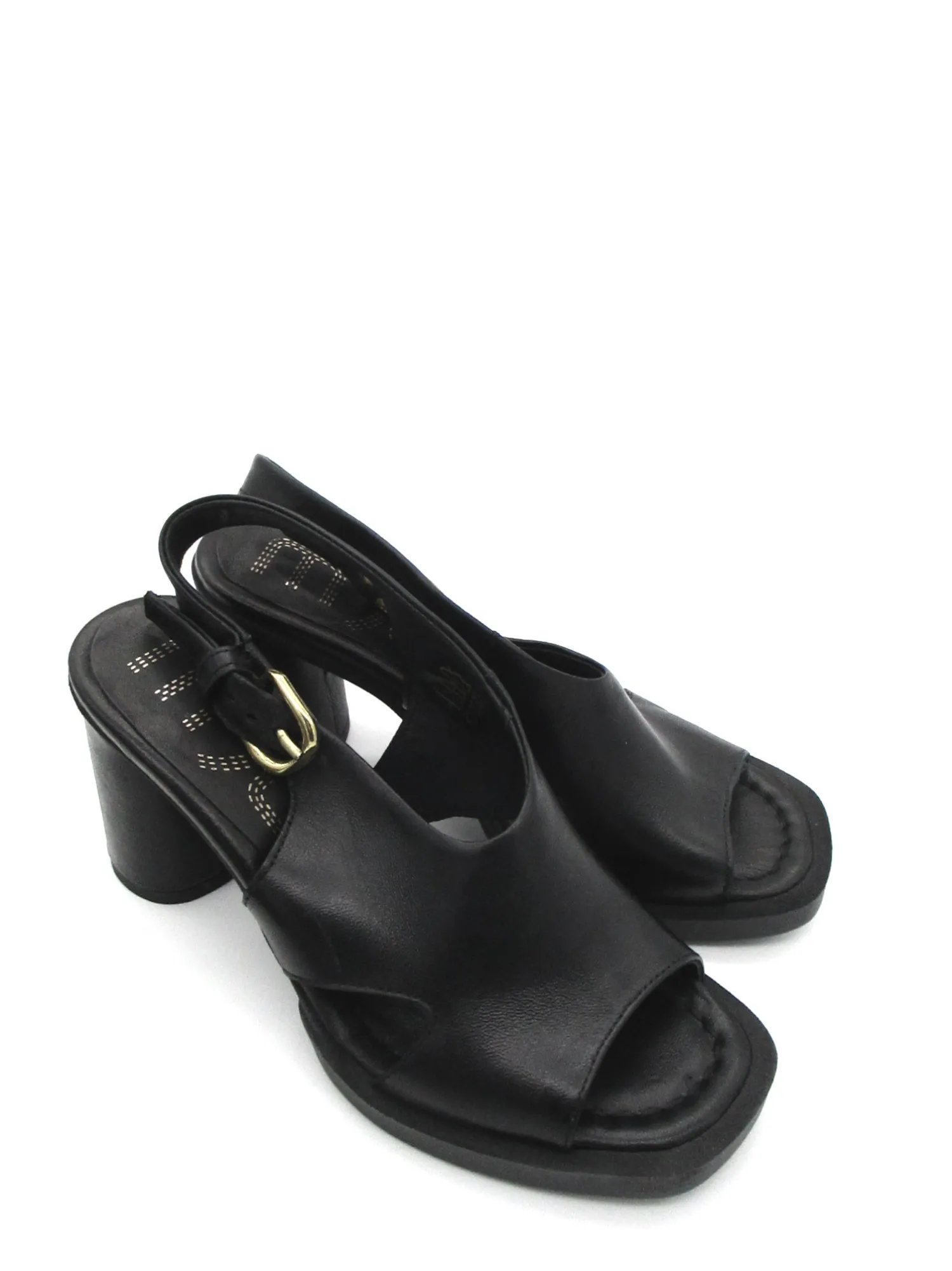Sandalo pelle tacco donna Black - T57001 -<Mjus Outlet