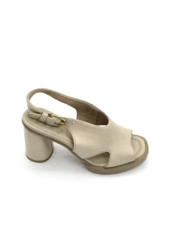 Sandalo pelle tacco donna Cappuccino - T57001 -<Mjus Online