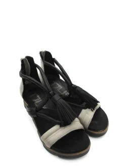 Sandalo pelle zeppa donna Black - T38003 -<Mjus Sale