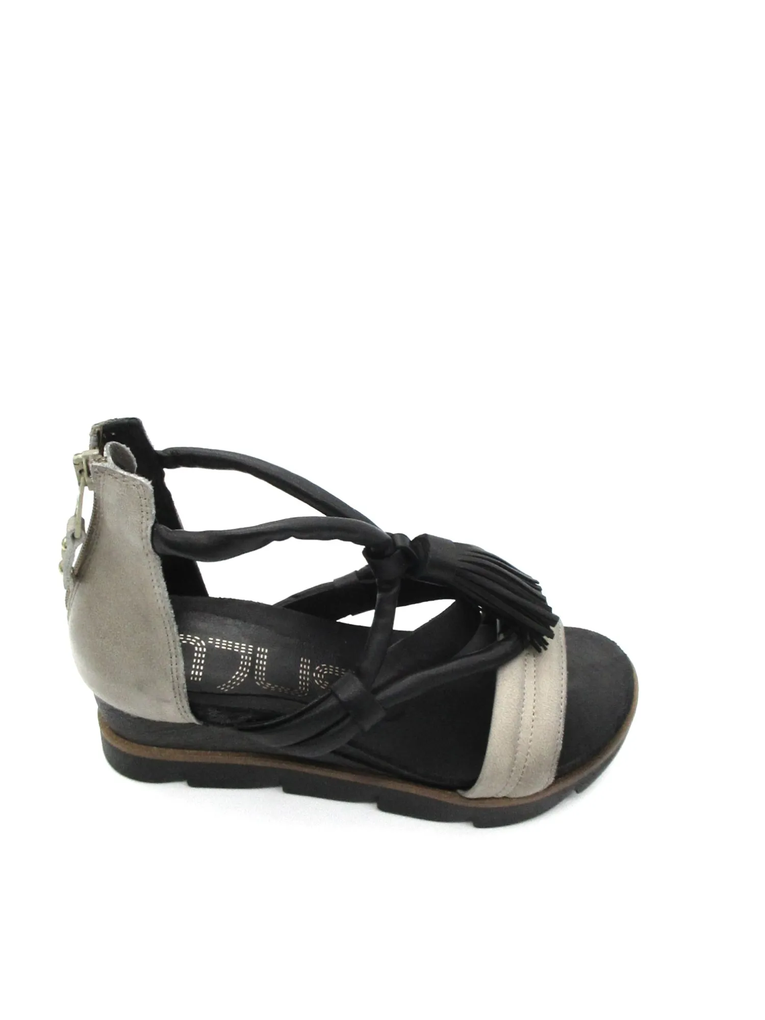 Sandalo pelle zeppa donna Black - T38003 -<Mjus Sale