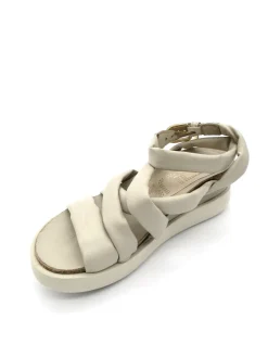 Sandalo pelle zeppa donna Cappuccino - T18001 -<Mjus Clearance