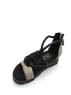 Sandalo pelle zeppa donna Black - T38003 -<Mjus Sale