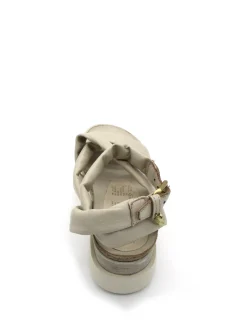 Sandalo pelle zeppa donna Cappuccino - T18001 -<Mjus Clearance