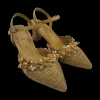 Sandalo pelle raffia Cuoio - Iowa 02 -<Zoe Clearance