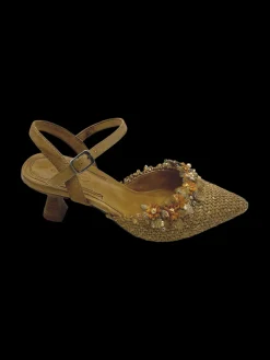 Sandalo pelle raffia Cuoio - Iowa 02 -<Zoe Clearance