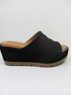 Sandalo zeppa camoscio HF533 nero<Cafènoir Clearance