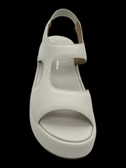 Sandalo zeppa donna pelle Gesso Yury - 2242 -<Gianmarco Sorelli Clearance