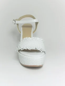 Sandalo zeppa donna K19 Bianco<Strategia Discount