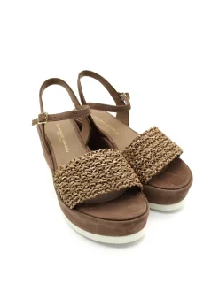 Sandalo zeppa pelle donna - 2162 -<Gianmarco Sorelli Online