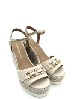 Sandalo zeppa pelle donna Softy kiss- 2165 -<Gianmarco Sorelli Clearance