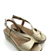 Sandalo zeppa pelle donna Laminato Wash - 2158 -<Gianmarco Sorelli Outlet
