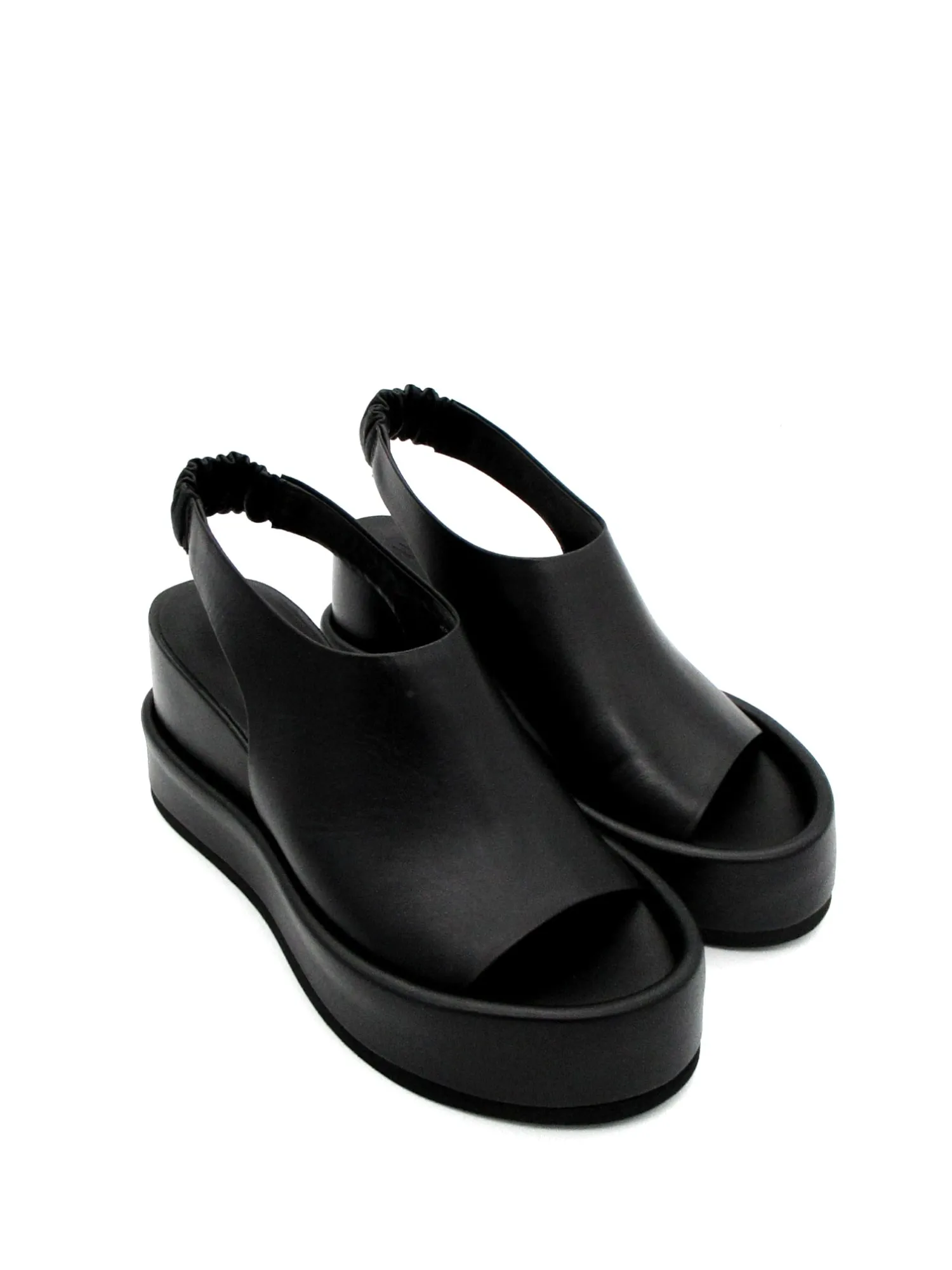 Sandalo zeppa pelle donna - L03 -<Strategia Clearance