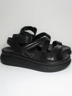 Sandalo zeppa pelle donna M38010 nero<Mjus Best