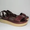 Sandalo zeppa pelle donna M38014 Brule<Mjus Clearance