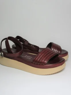 Sandalo zeppa pelle donna M38014 Brule<Mjus Clearance