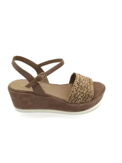 Sandalo zeppa pelle donna - 2162 -<Gianmarco Sorelli Online