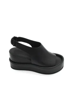 Sandalo zeppa pelle donna - L03 -<Strategia Clearance