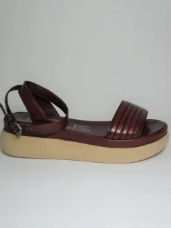 Sandalo zeppa pelle donna M38014 Brule<Mjus Clearance