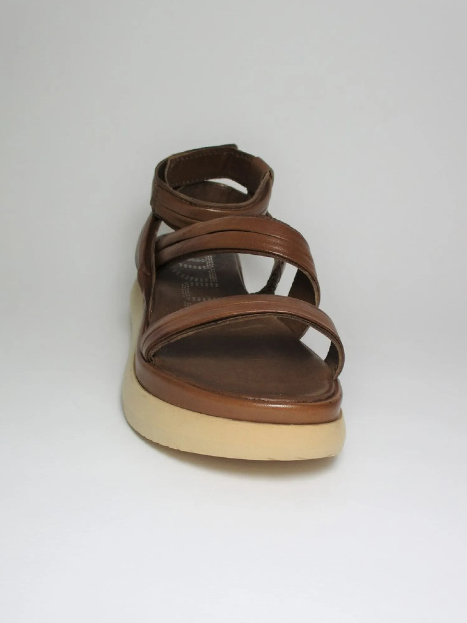 Sandalo zeppa pelle donna M38010 cuoio<Mjus Clearance