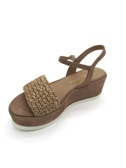 Sandalo zeppa pelle donna - 2162 -<Gianmarco Sorelli Online