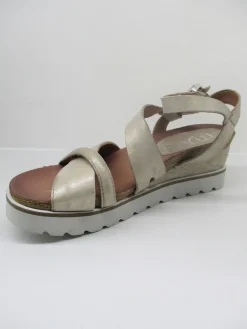 Sandalo zeppa pelle donna 221029 beige<Mjus Sale