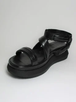 Sandalo zeppa pelle donna M38010 nero<Mjus Best