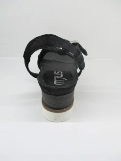 Sandalo zeppa pelle donna 221029 nero<Mjus Best