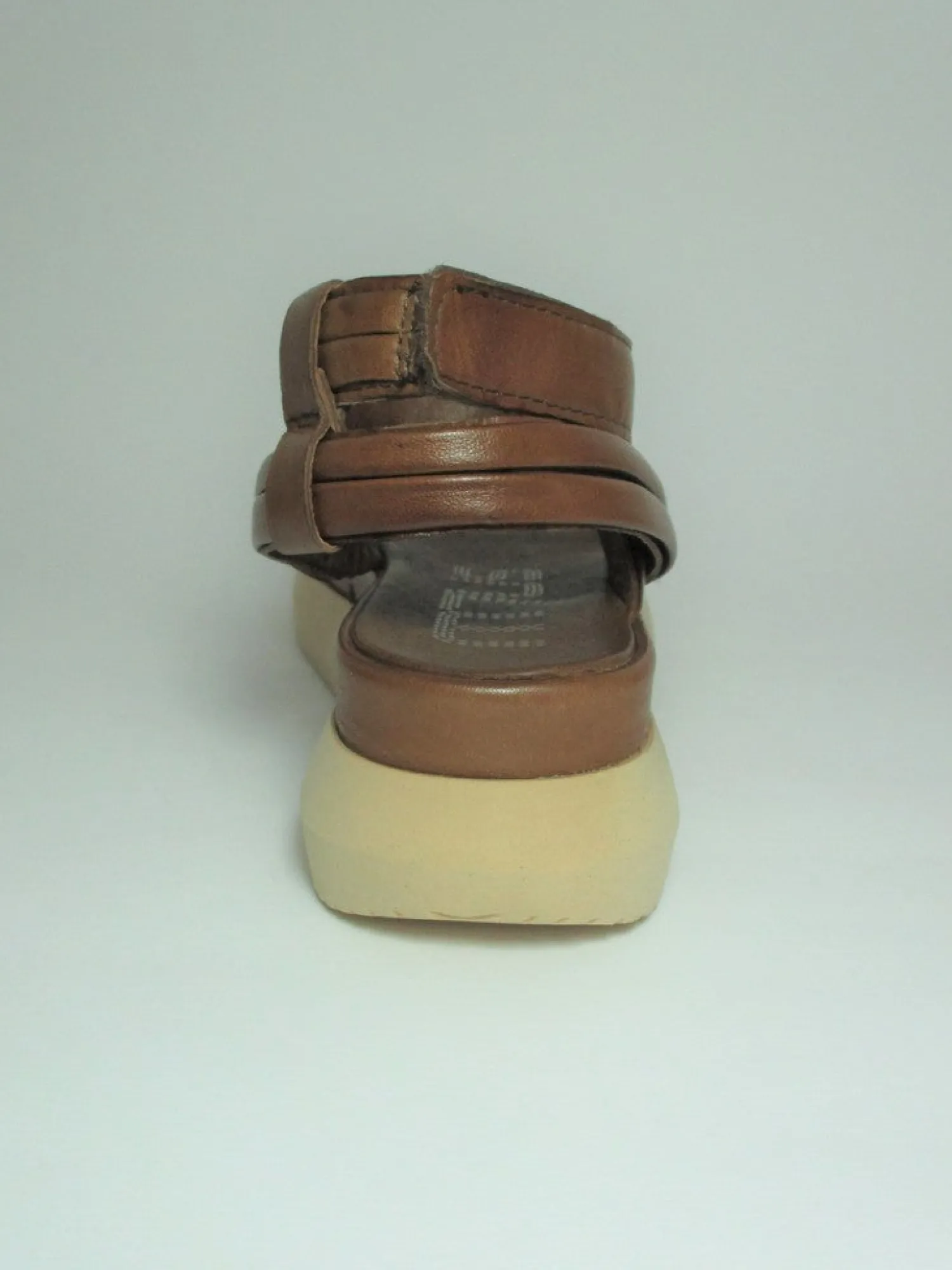 Sandalo zeppa pelle donna M38010 cuoio<Mjus Clearance