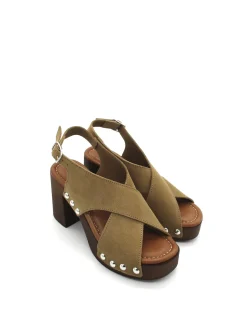 Sandalo zoccolo camoscio donna Valery - 8513 -<Valery Calzature Discount