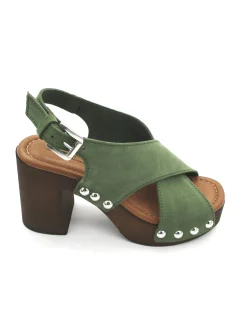 Sandalo zoccolo camoscio donna Valery bosco - 8513 -<Valery Calzature Sale