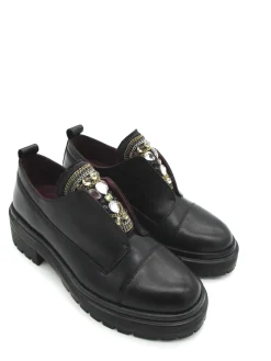 Scarpa pelle donna Black - Cornelia -<Apepazza Online