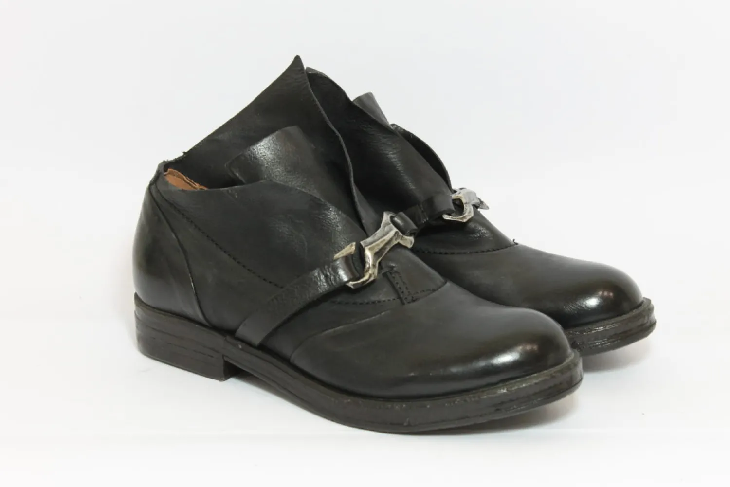 Scarpa pelle donna 207156 nero<AS98 New