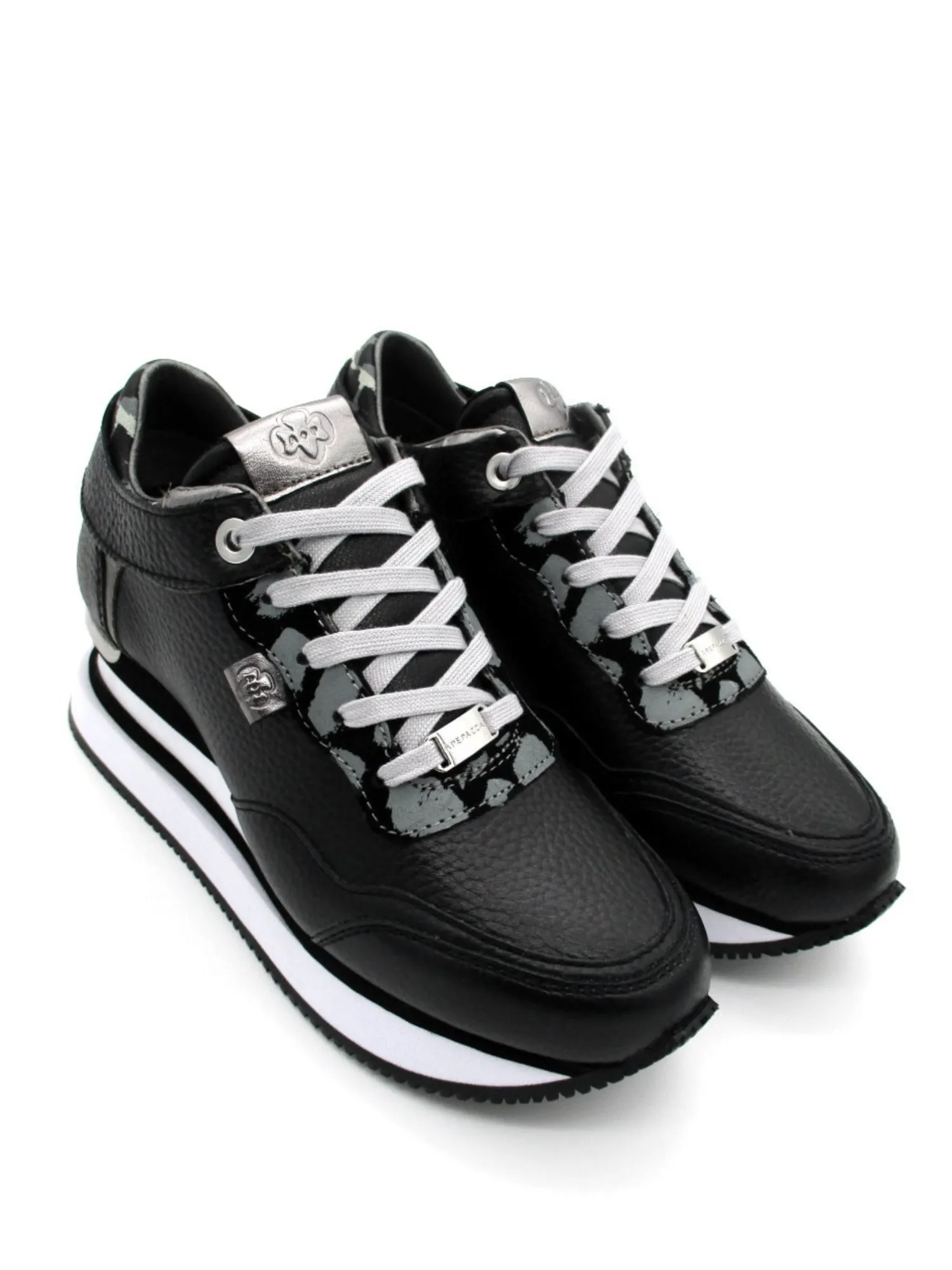 Sneaker donna Megan Black/Pewter<Apepazza Fashion