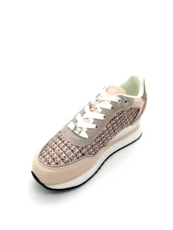 Sneaker donna running Marghe Nude e tessuto intrecciato<Apepazza Best
