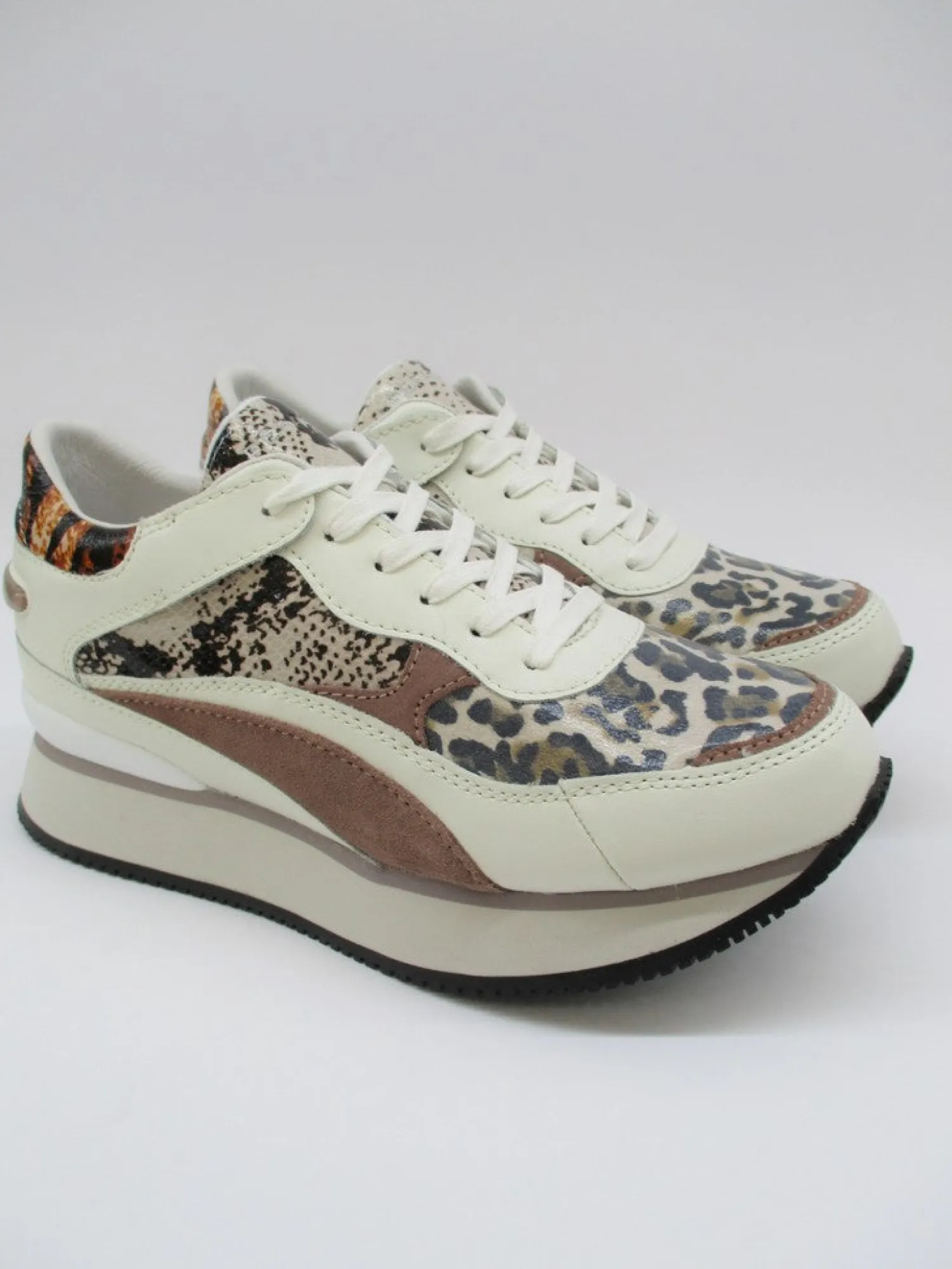 Sneaker in pelle donna RAVEN panna<Apepazza Outlet