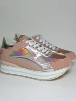 Sneaker in pelle donna RUMER cipria<Apepazza Clearance