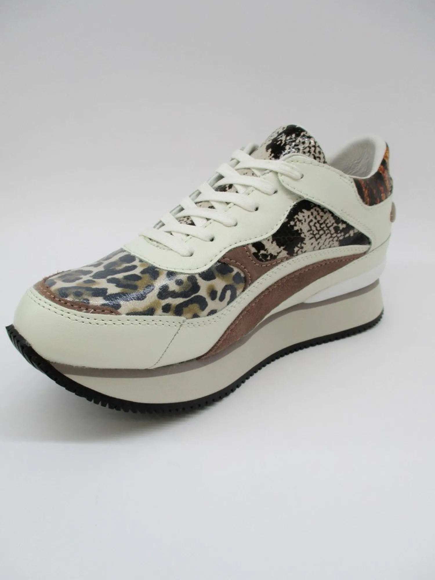 Sneaker in pelle donna RAVEN panna<Apepazza Outlet