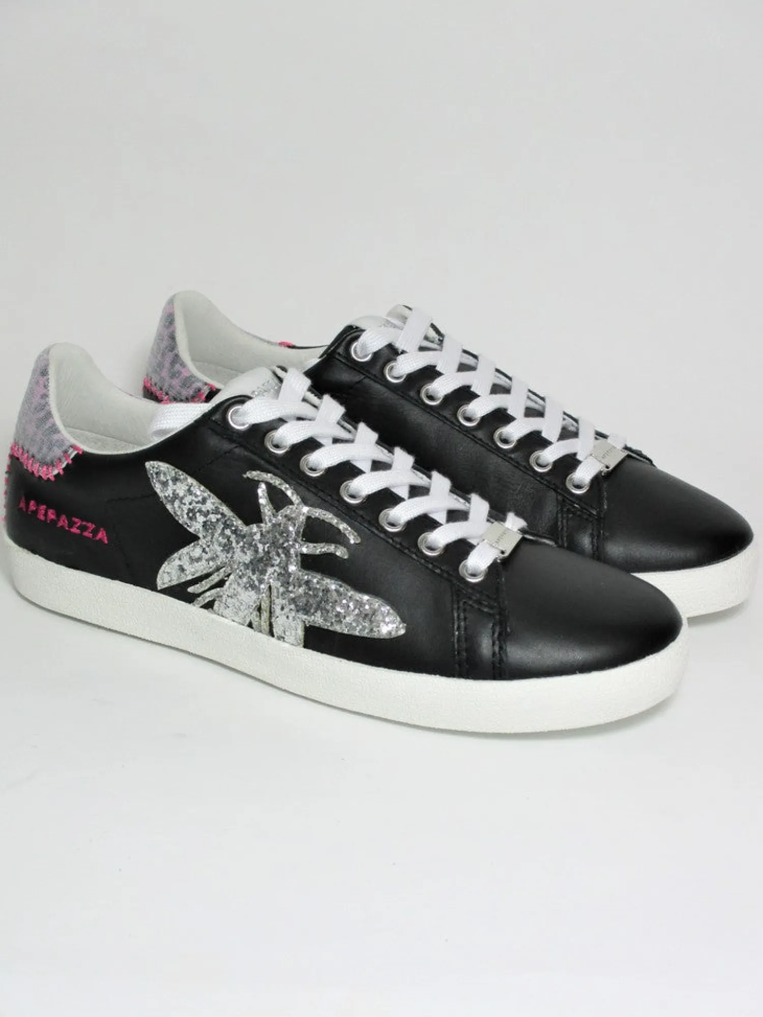 Sneaker pelle donna GIGI nera<Apepazza Hot