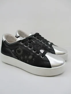Sneaker pelle donna SAMI nero<Apepazza Fashion