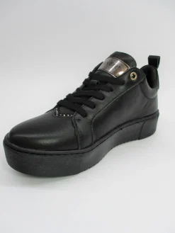 Sneaker pelle donna DD112 nero<Cafènoir Online