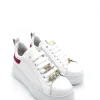 Sneaker pelle donna Giada combi Monogramma Bianca Fuxia<Gio+ Clearance