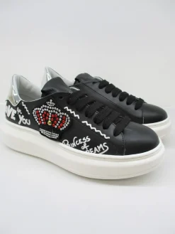 Sneaker pelle donna G3010 nera<Gio+ Online