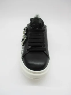 Sneaker pelle donna G411B nera<Gio+ Hot