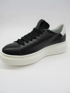 Sneaker pelle donna G411B nera<Gio+ Hot