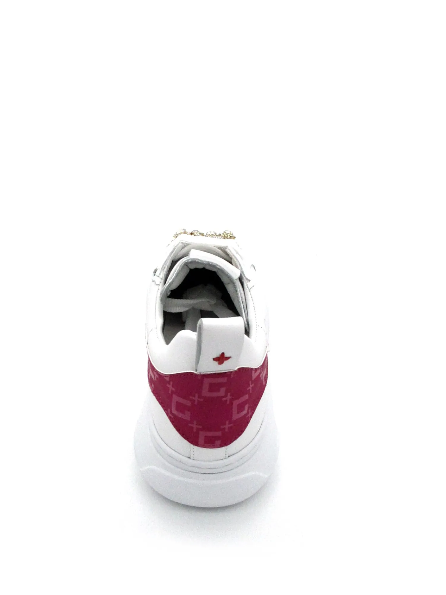 Sneaker pelle donna Giada combi Monogramma Bianca Fuxia<Gio+ Clearance