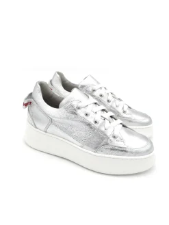 Sneaker pelle donna Janet & Janet Andromeda 3000 Argento<Janet Sport Outlet