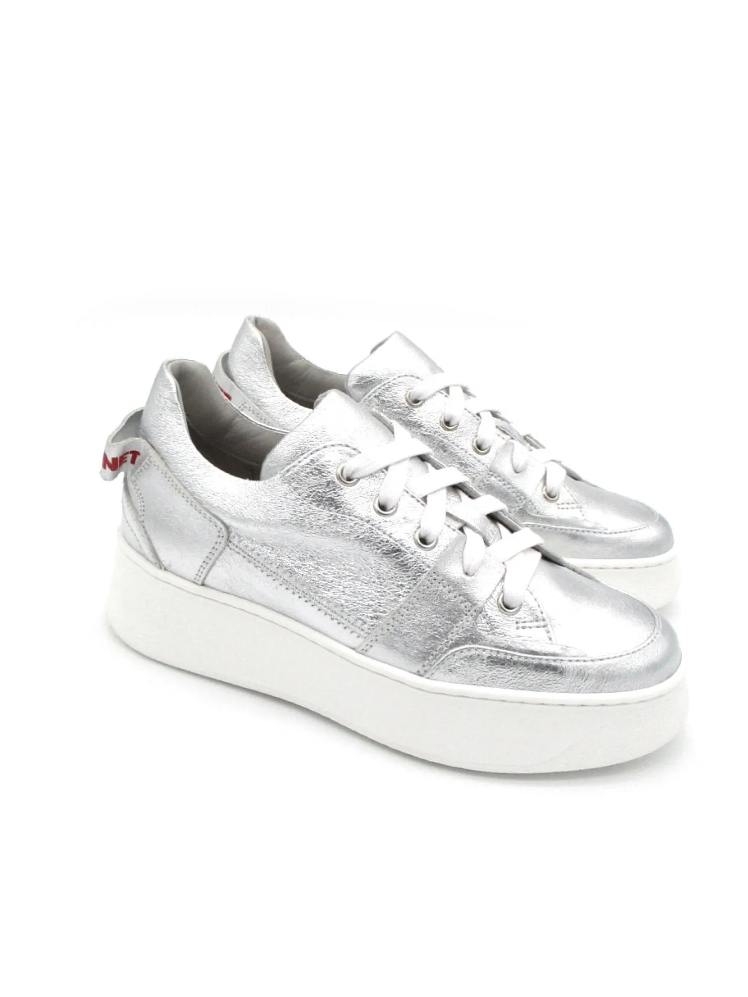 Sneaker pelle donna Janet & Janet Andromeda 3000 Argento<Janet Sport Outlet